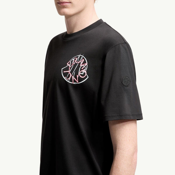 Overlapped Logo Cotton T-Shirt