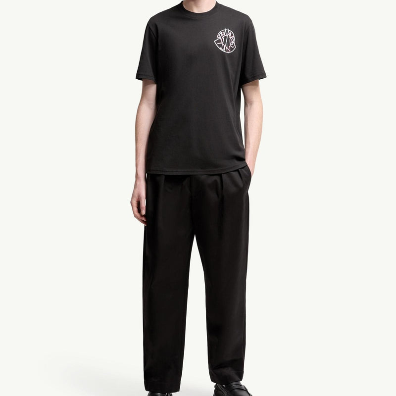 Overlapped Logo Cotton T-Shirt