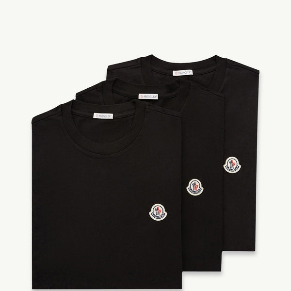 Logo Patch Cotton T-Shirt (Pack of Three)