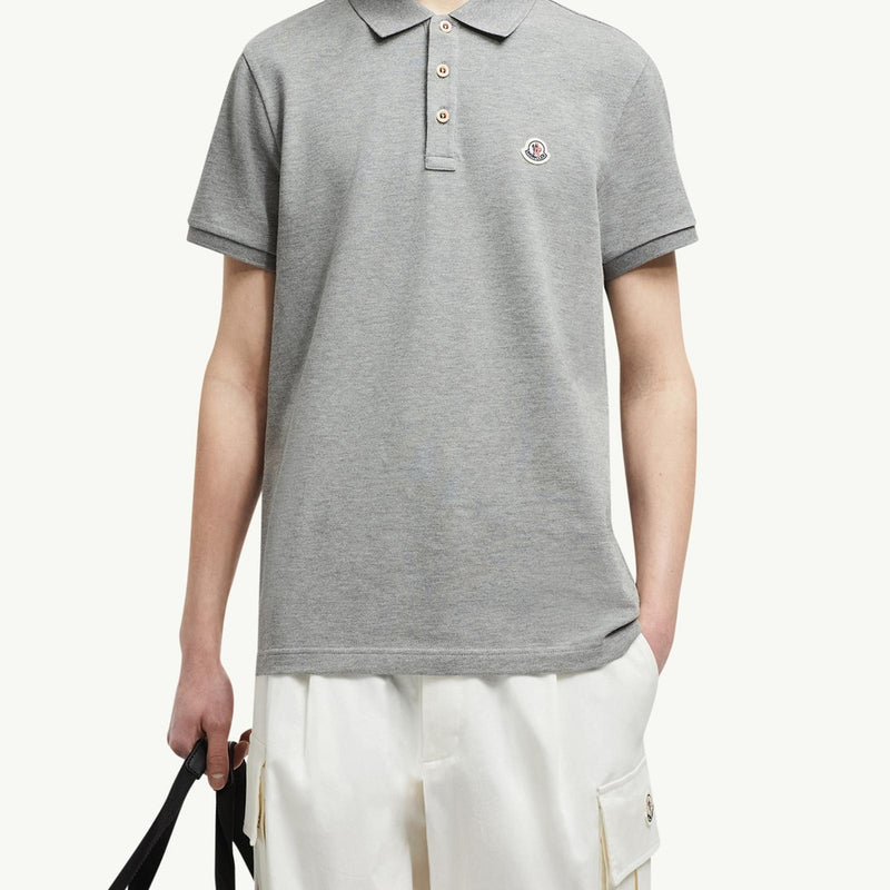 Logo Patch Cotton Polo Shirt