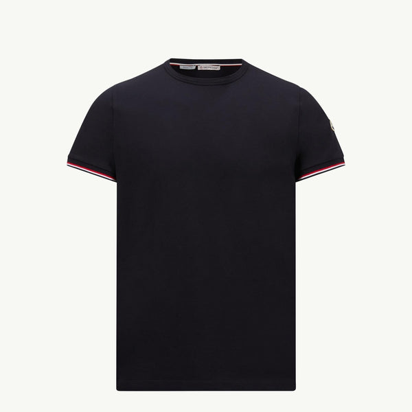 Tricolor-Trimmed Cotton T-Shirt