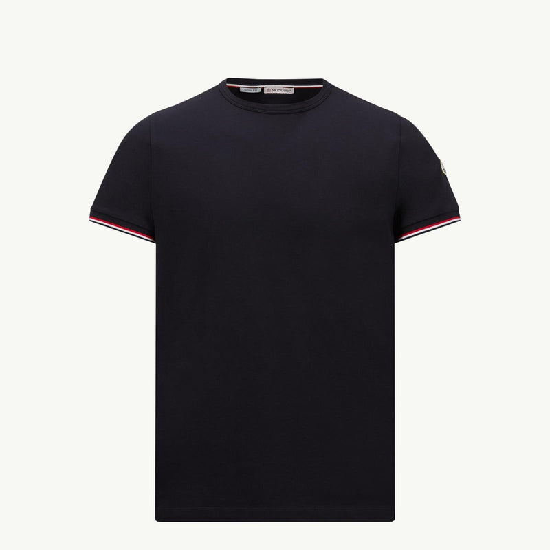 Tricolor-Trimmed Cotton T-Shirt