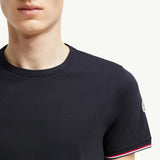 Tricolor-Trimmed Cotton T-Shirt