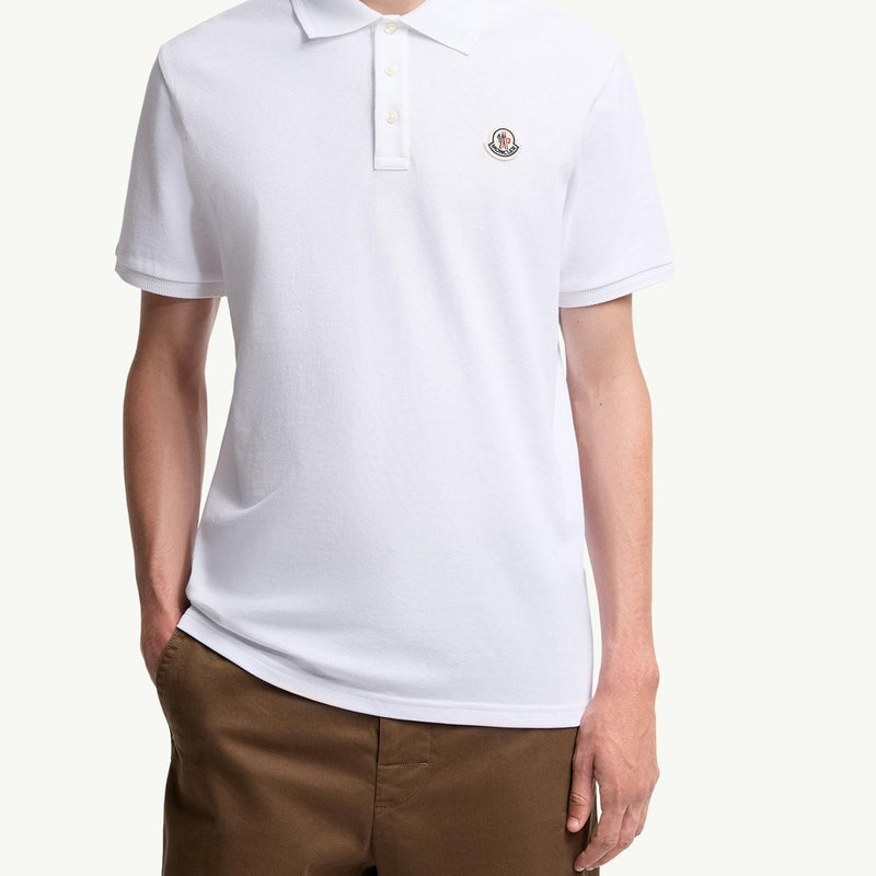 Logo Patch Cotton Piquet Polo Shirt