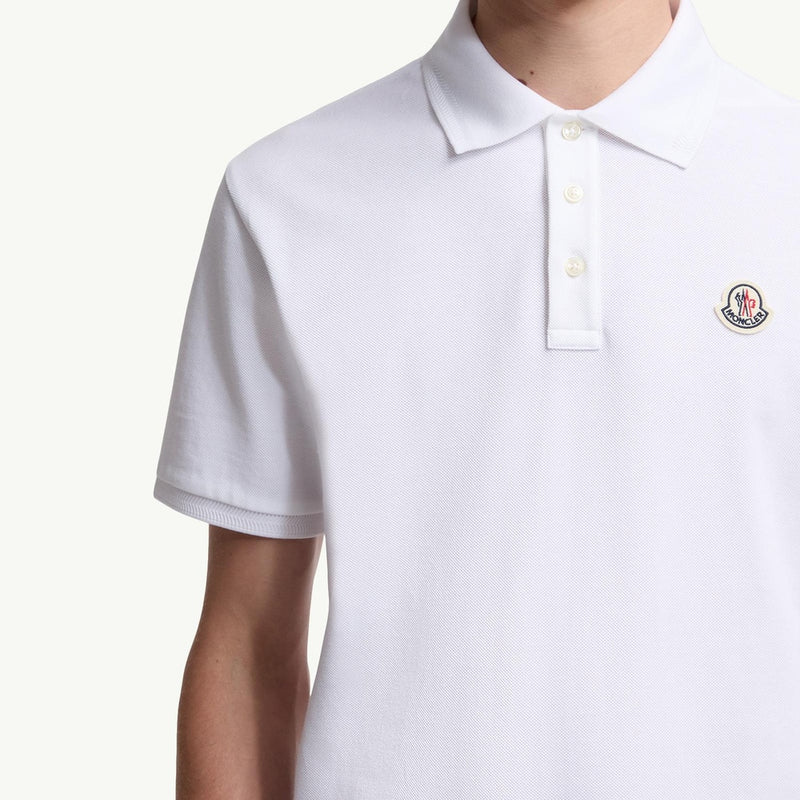 Logo Patch Cotton Piquet Polo Shirt