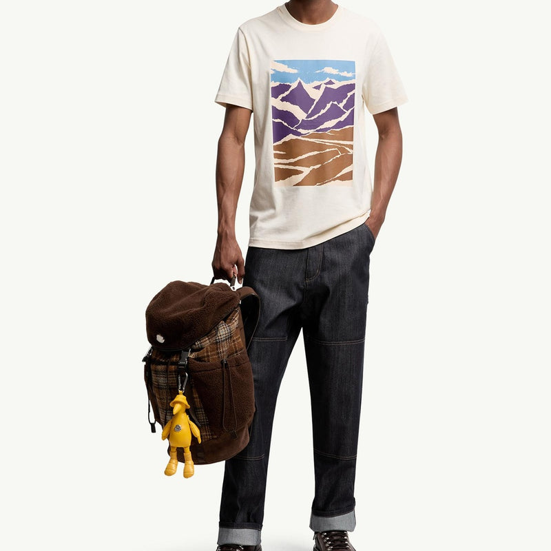 Mountain Print Cotton T-Shirt
