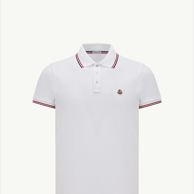Tricolor-Trimmed Cotton Piquet Polo Shirt