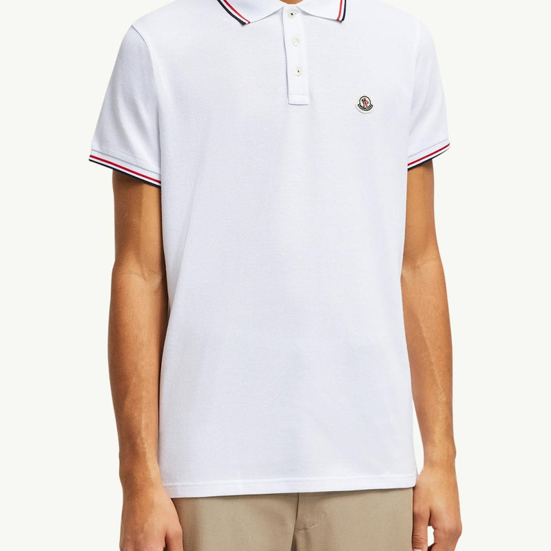 Tricolor-Trimmed Cotton Piquet Polo Shirt