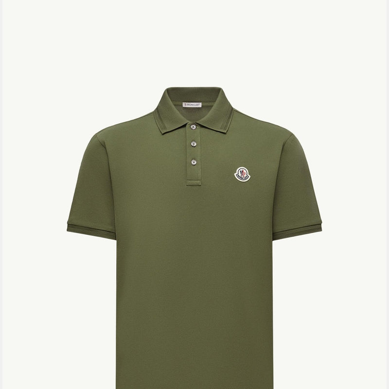 Logo Patch Cotton Piquet Polo Shirt