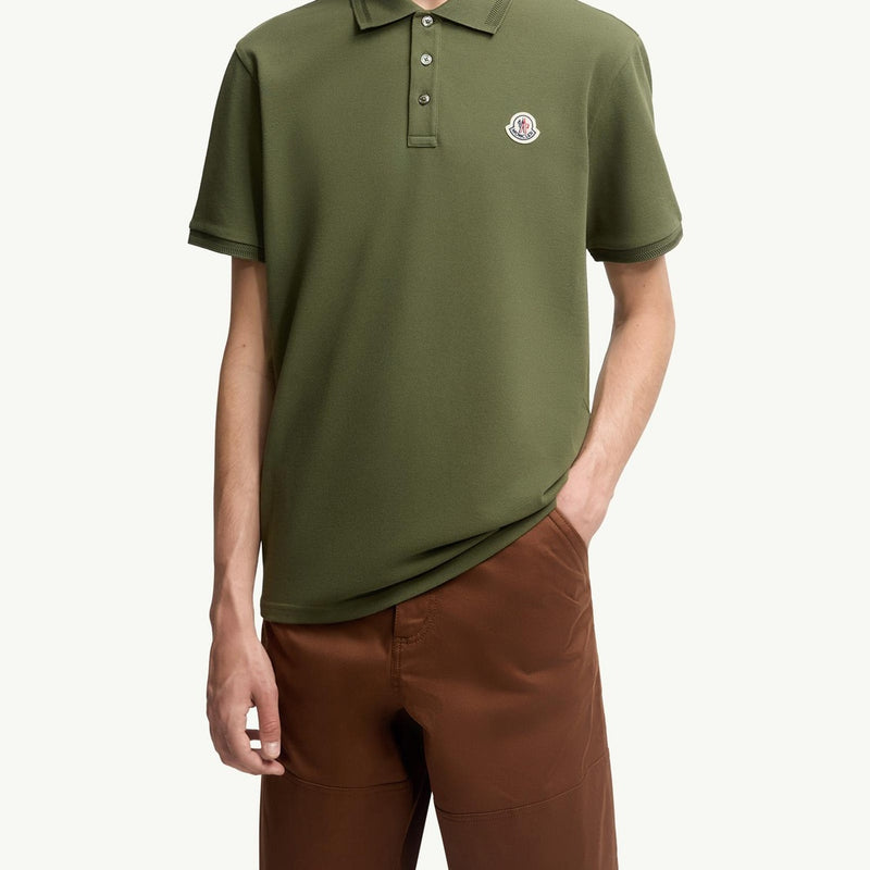 Logo Patch Cotton Piquet Polo Shirt