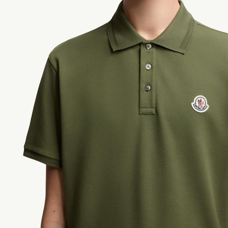 Logo Patch Cotton Piquet Polo Shirt