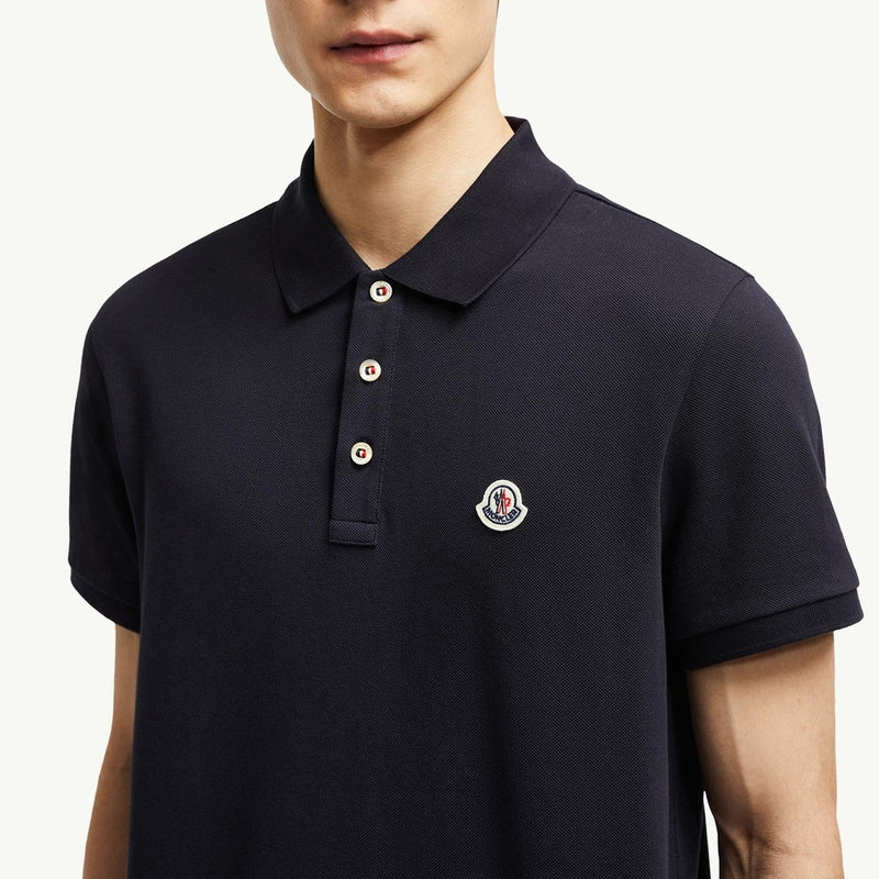 Logo Patch Cotton Polo Shirt