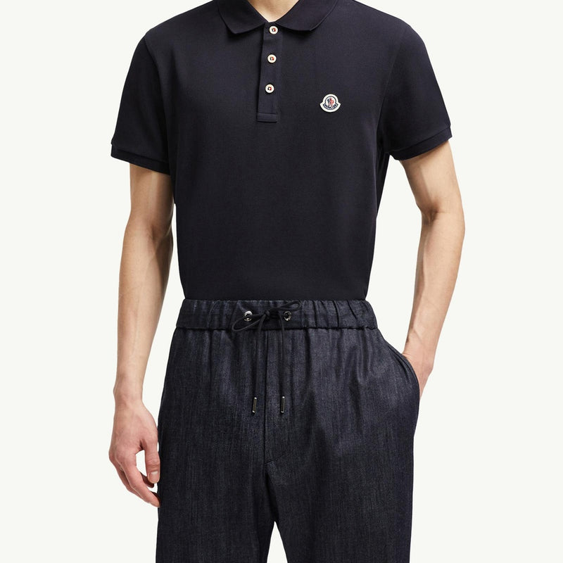 Logo Patch Cotton Polo Shirt