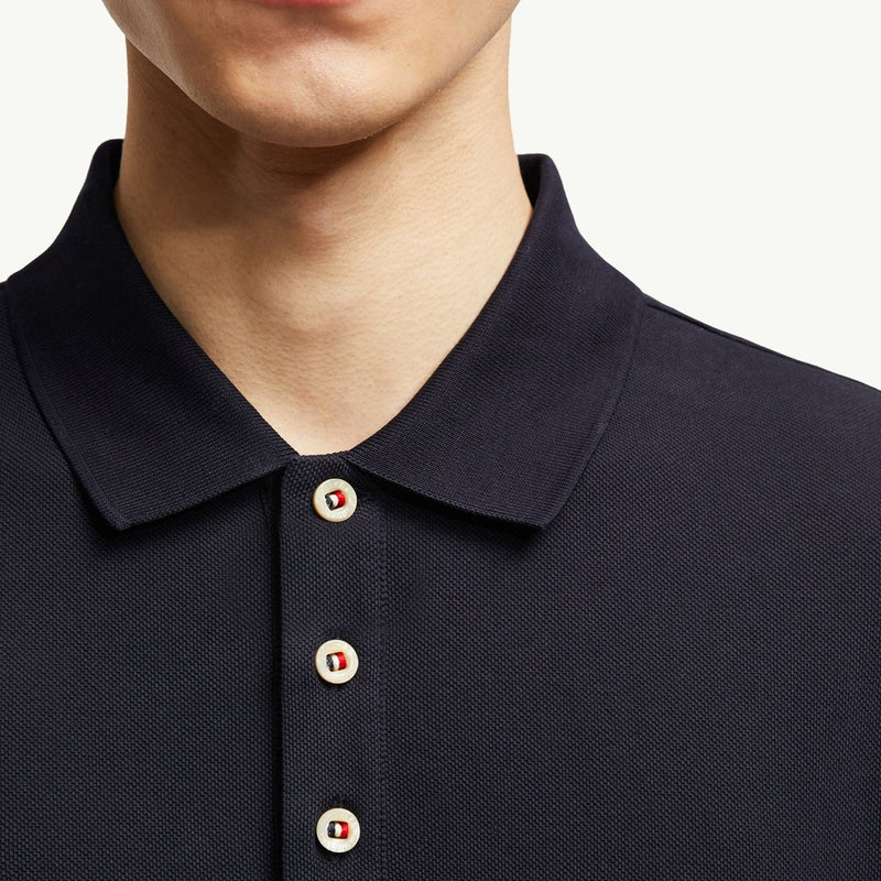 Logo Patch Cotton Polo Shirt
