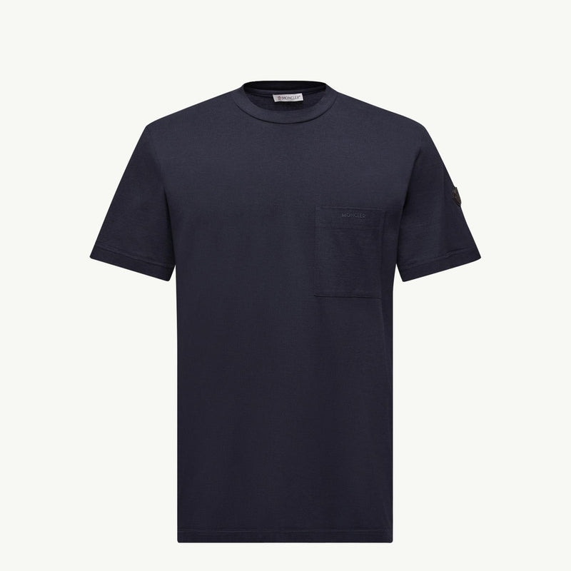 Logo Cotton & Silk T-Shirt with Pocket