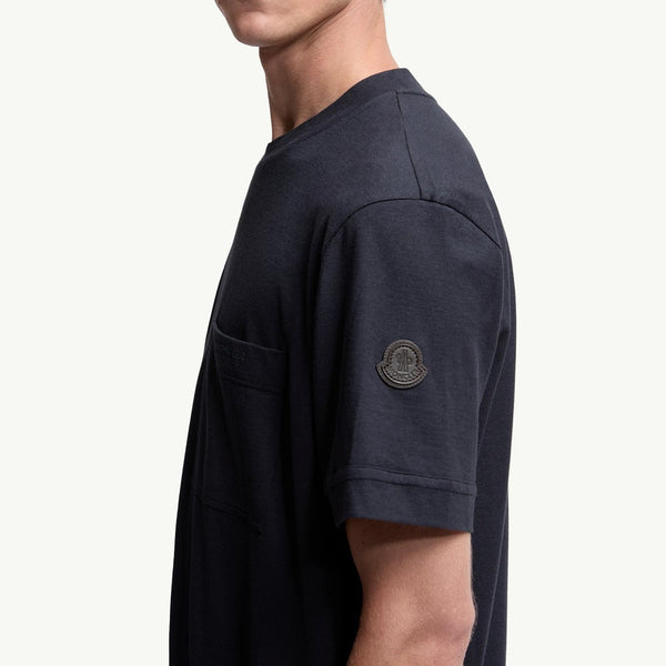 Logo Cotton & Silk T-Shirt with Pocket