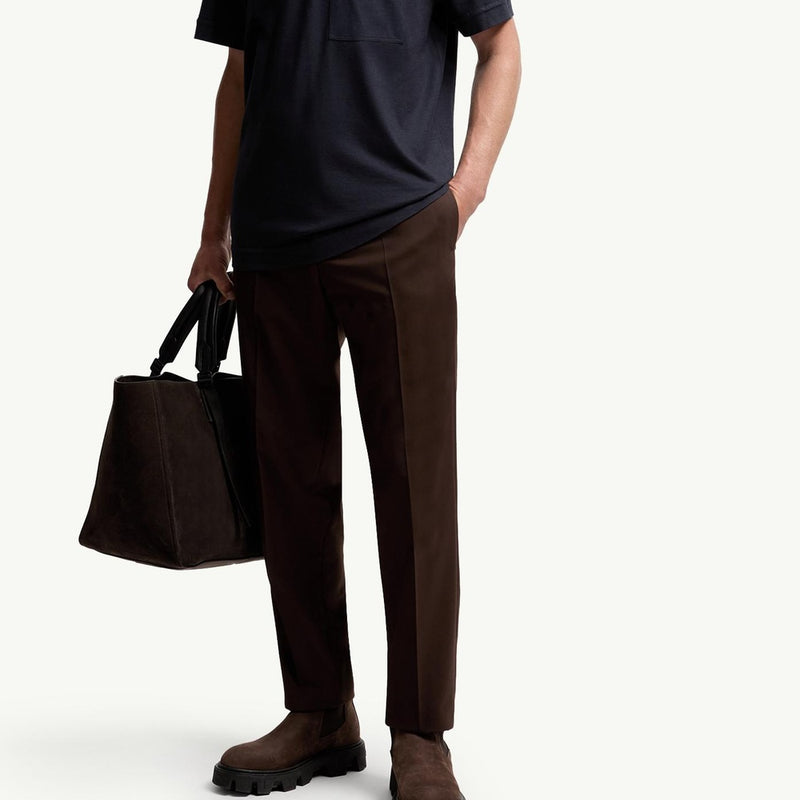 Logo Cotton & Silk T-Shirt with Pocket