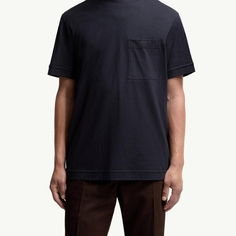 Logo Cotton & Silk T-Shirt with Pocket