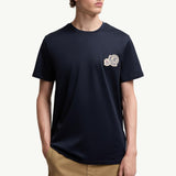 Double Logo Patch Cotton T-Shirt