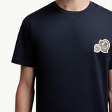 Double Logo Patch Cotton T-Shirt
