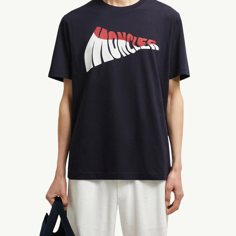 Wave Logo Cotton T-Shirt