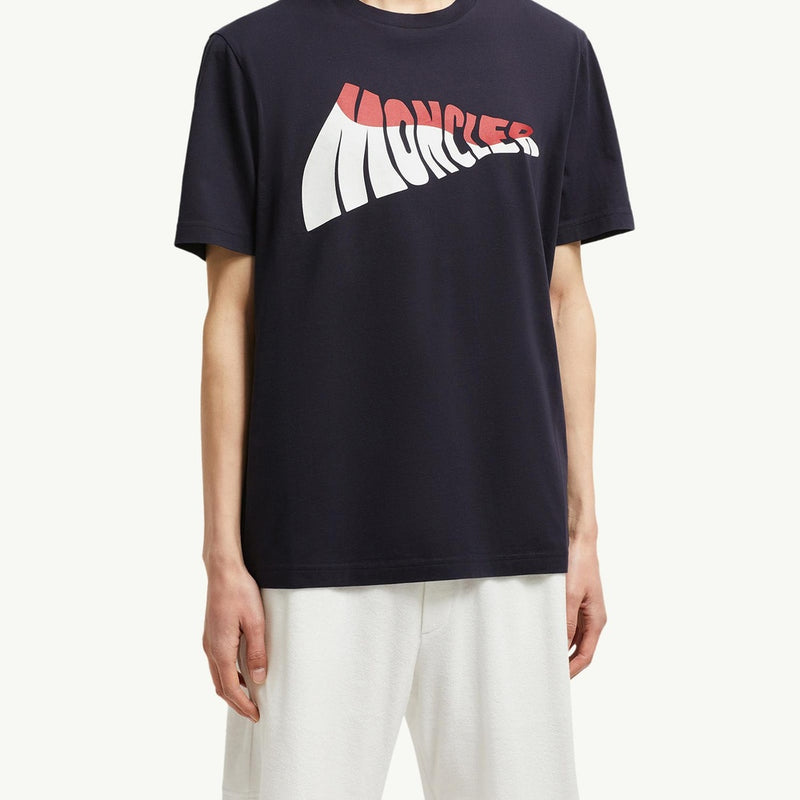 Wave Logo Cotton T-Shirt
