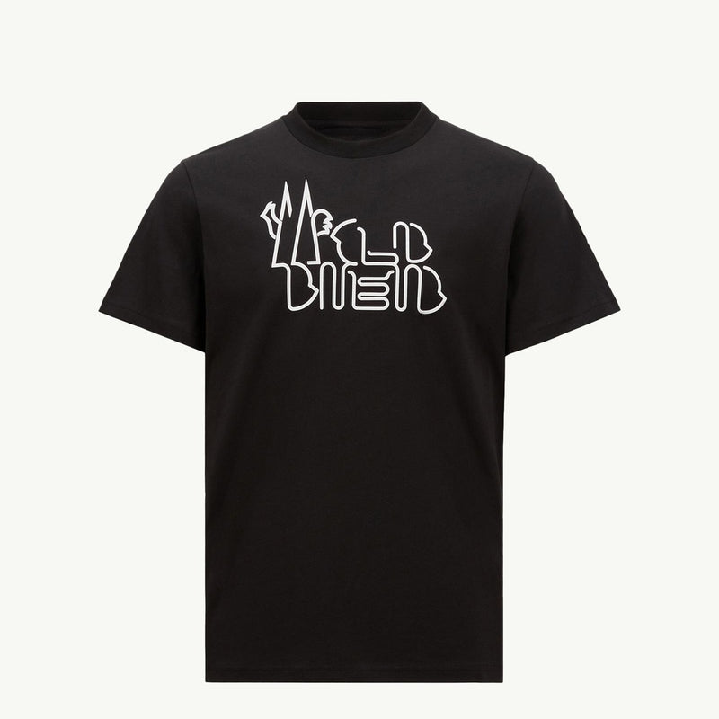 Curved Logo Cotton T-Shirt