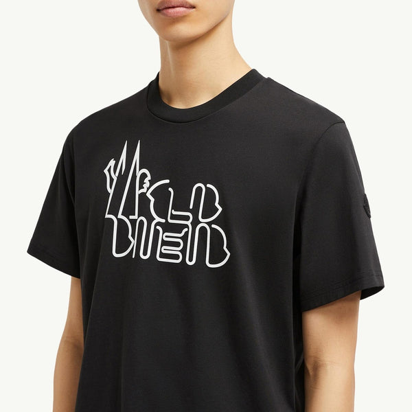 Curved Logo Cotton T-Shirt