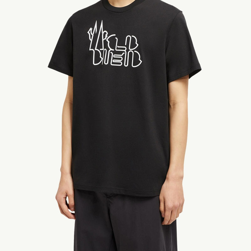 Curved Logo Cotton T-Shirt