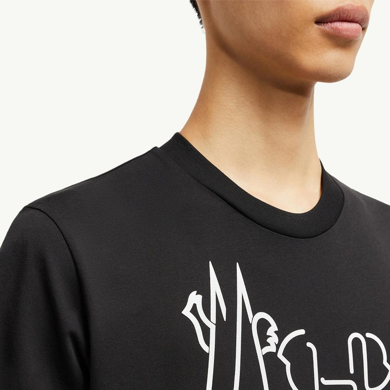 Curved Logo Cotton T-Shirt