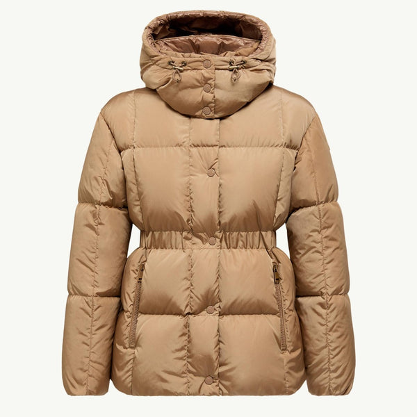 Agneux Square-Quilted Hooded Short Down Jacket