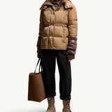 Agneux Square-Quilted Hooded Short Down Jacket