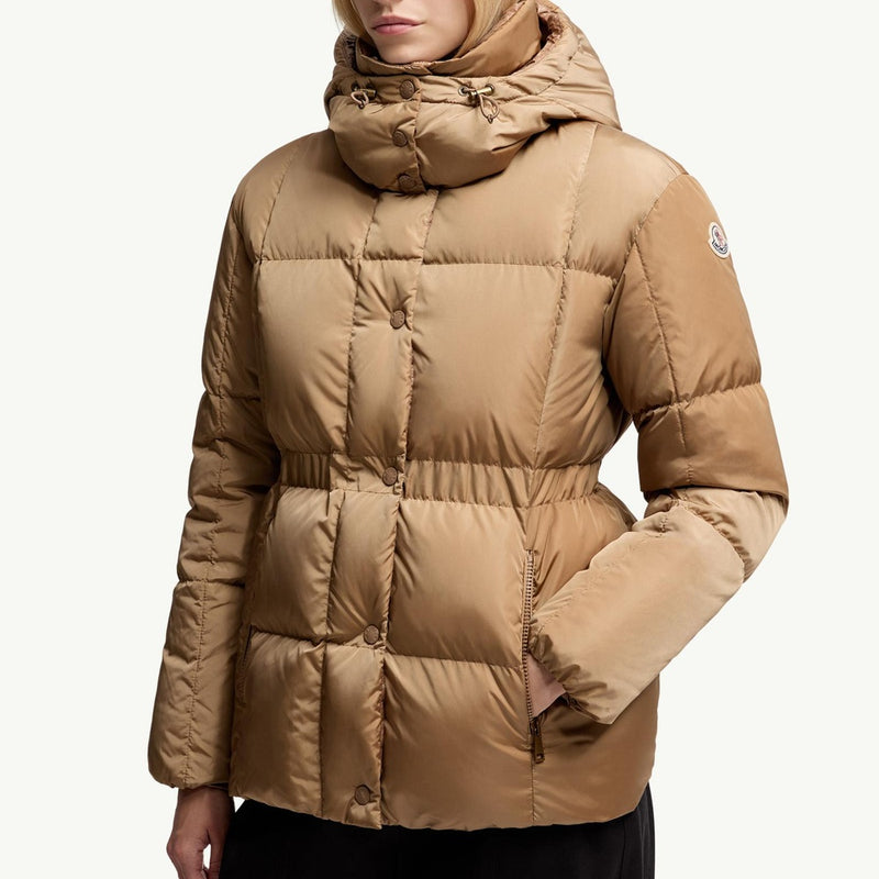Agneux Square-Quilted Hooded Short Down Jacket