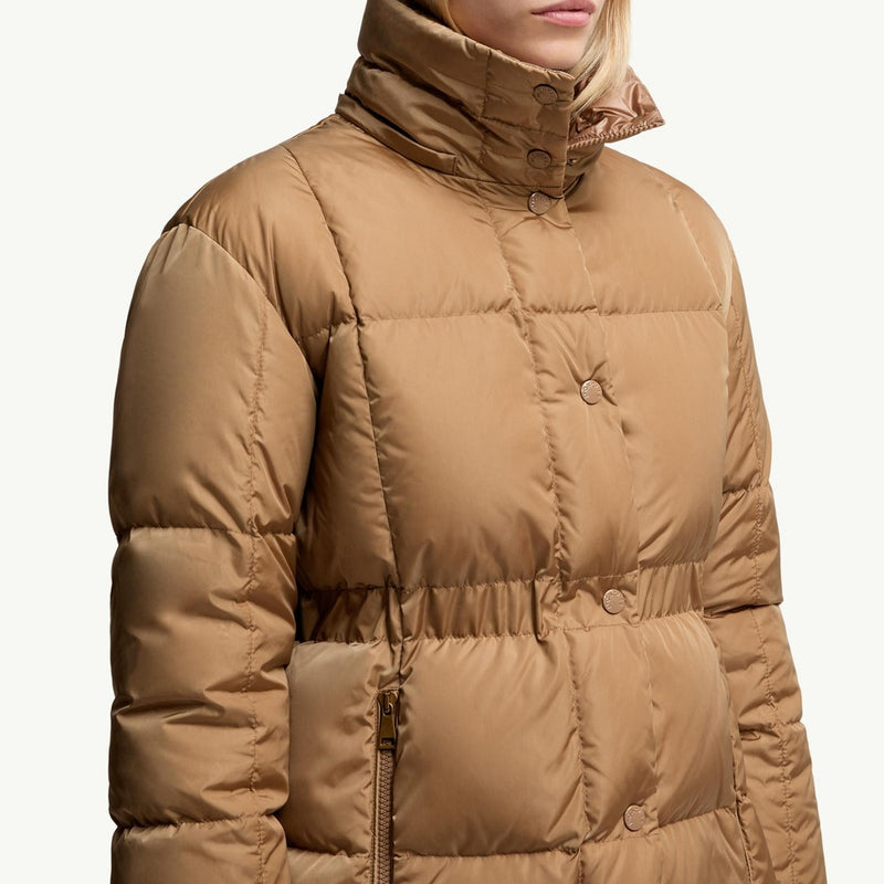 Agneux Square-Quilted Hooded Short Down Jacket