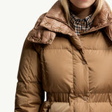 Agneux Square-Quilted Hooded Short Down Jacket
