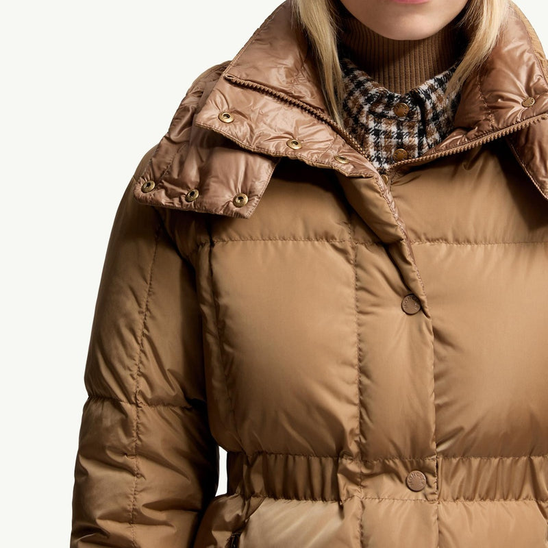 Agneux Square-Quilted Hooded Short Down Jacket