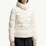 Glareins Braided Trim Hooded Short Down Jacket