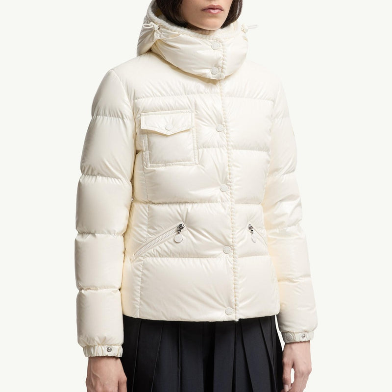 Glareins Braided Trim Hooded Short Down Jacket