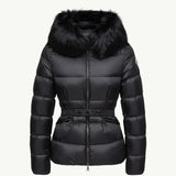 Boed Hooded Shearling-Trimmed Short Down Jacket