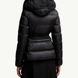 Boed Hooded Shearling-Trimmed Short Down Jacket