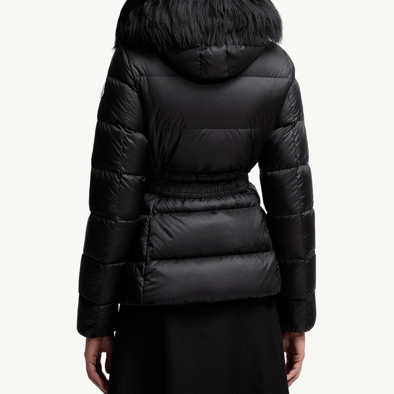 Boed Hooded Shearling-Trimmed Short Down Jacket