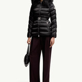 Cupidone Hooded Shearling-Trimmed Short Down Jacket