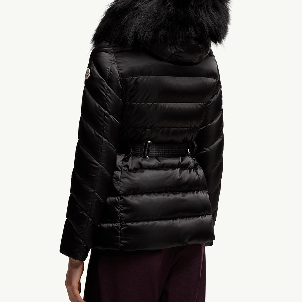 MONCLER Cupidone Hooded Shearling-Trimmed Short Down Jacket