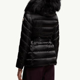 Cupidone Hooded Shearling-Trimmed Short Down Jacket