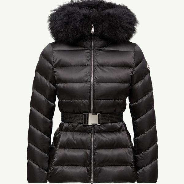 Cupidone Hooded Shearling-Trimmed Short Down Jacket