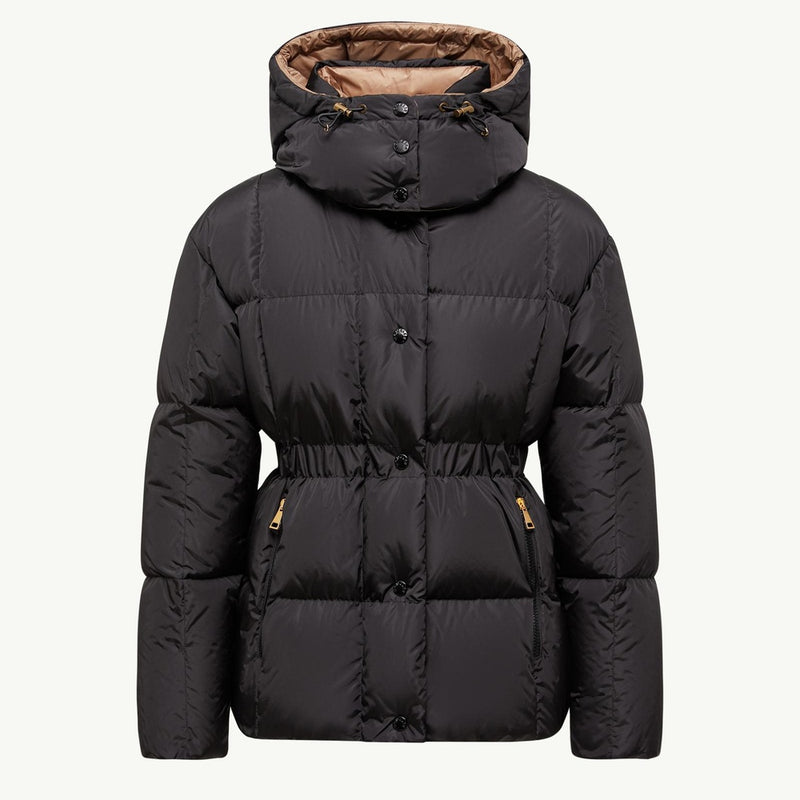 Agneux Square-Quilted Hooded Short Down Jacket