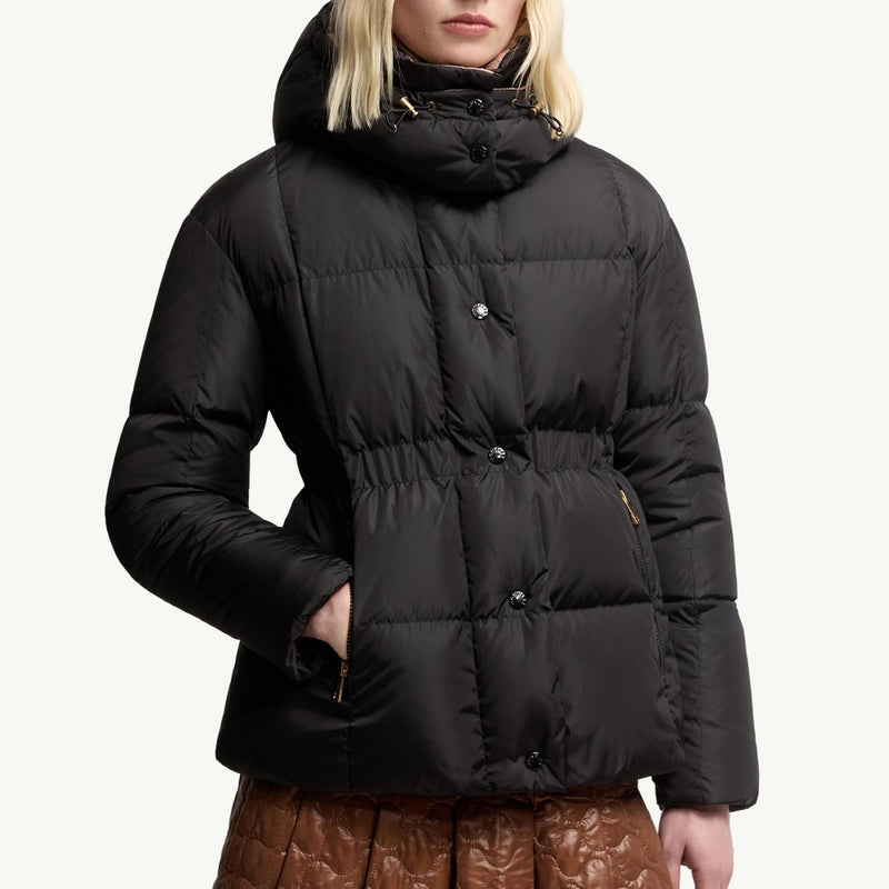 Agneux Square-Quilted Hooded Short Down Jacket
