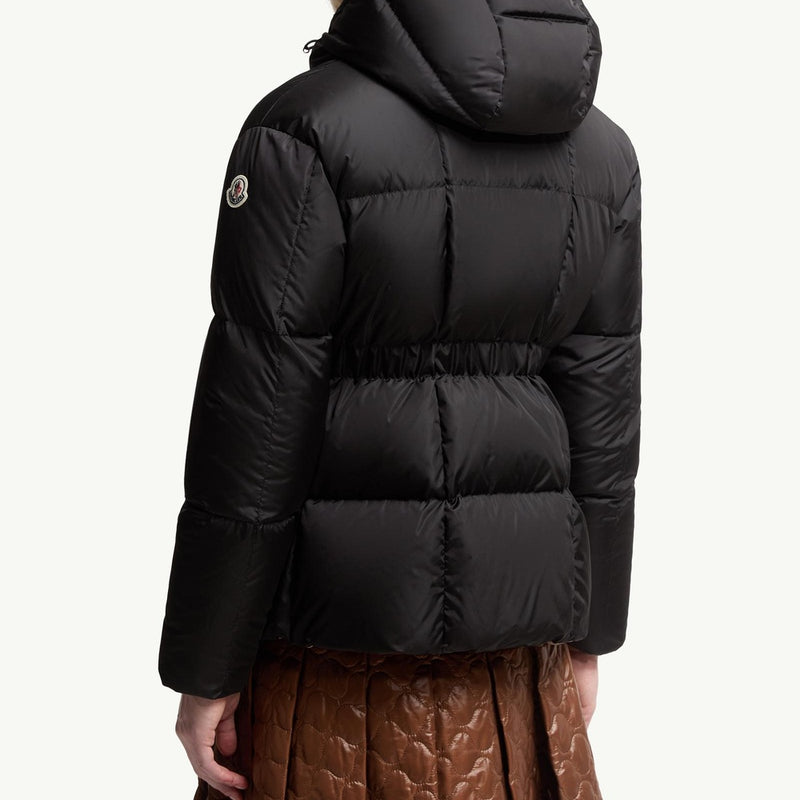 Agneux Square-Quilted Hooded Short Down Jacket