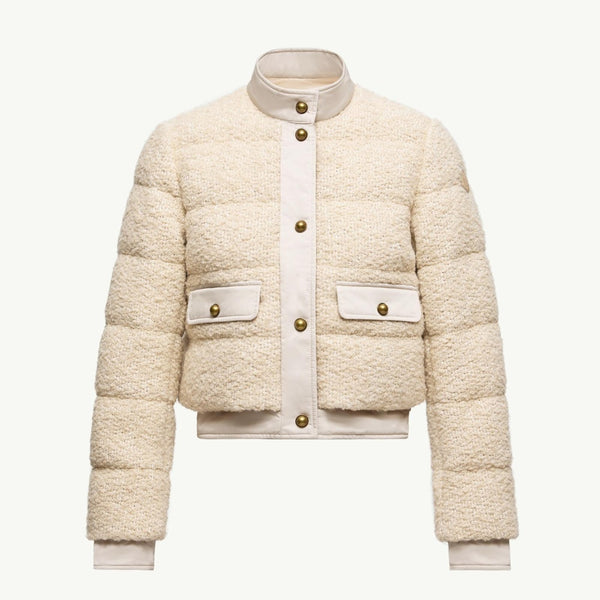 Blandy Wool Blend Bouclé Short Down Jacket