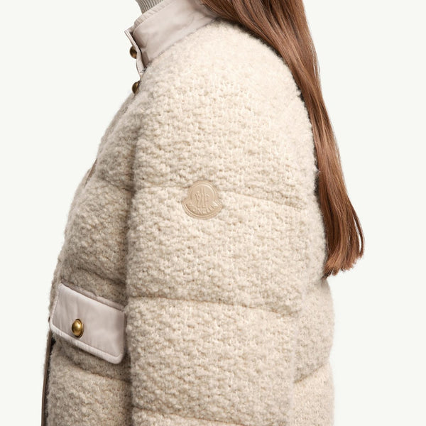 Blandy Wool Blend Bouclé Short Down Jacket